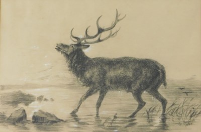 Lot 179 - E Campbell (19thC/20thC). Stay at waters edge,...