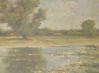 Lot 180 - C Wood (20thC). Bramford, oil on board,...