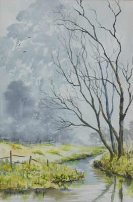 Lot 173 - Campbell Trotter (20thC). Country stream,...