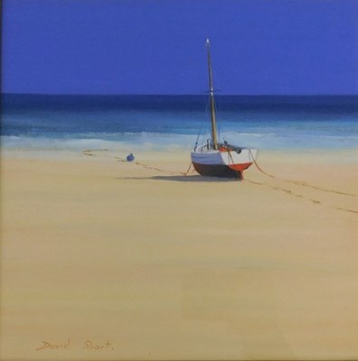 Lot 209 - David Short (b.1940). Fishing boat on the...