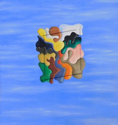 Lot 222 - 20thC School. Abstract study, 3D oil on canvas...