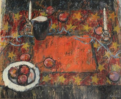 Lot 238 - Angela Proctor. Fruit still life, oil on...