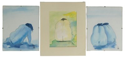 Lot 213 - Niki McKay (b.1948). Seated woman, watercolour,...