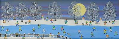 Lot 723 - Gordon Barker (20thC). Out on the Ice,...