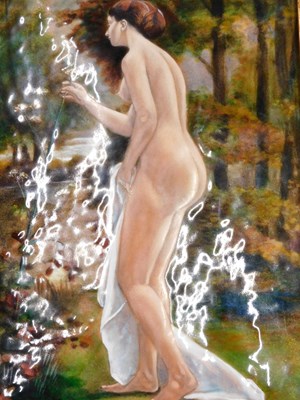 Lot 10 - F.J. Carmona after Brillaud. Nude female in a...
