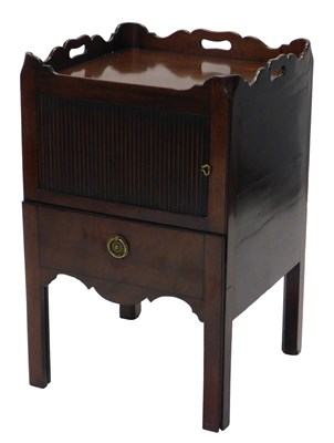 Lot 25 - A George III mahogany night commode, the...