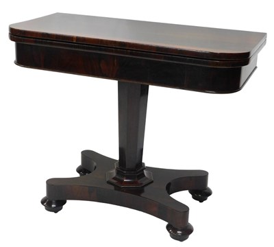 Lot 27 - An early Victorian rosewood card table, the...