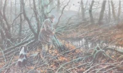 Lot 252 - Mick Cawston (1959-2006). Woodland scene with...