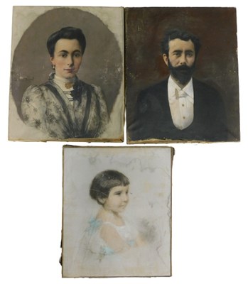 Lot 223 - Zacharie Baton (1851-1925). Head and shoulders...