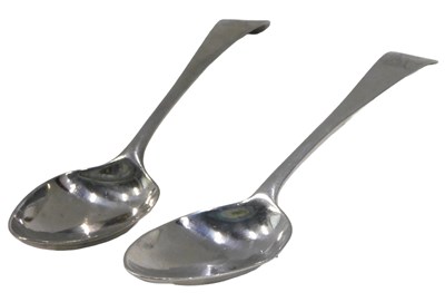 Lot 35 - A matched pair of George III silver fiddle...