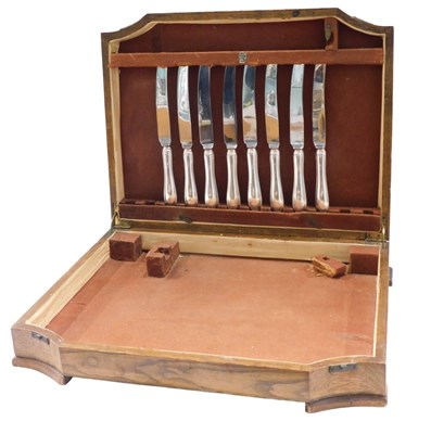 Lot 42 - A set of eight Victorian silver handled table...