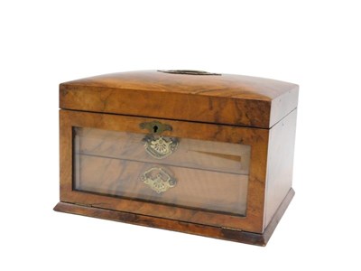 Lot 108 - An Edwardian walnut jewellery box, with hinged...