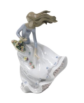 Lot 114 - A Lladro figure group Petals on the Wind, 28cm...