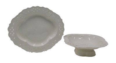 Lot 146 - An LPC Authentic Creamware chestnut basket,...