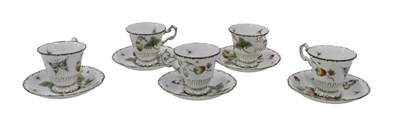 Lot 154 - A Coalport Strawberry part tea service,...
