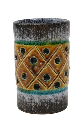 Lot 163 - An Italian Studio Pottery vase, of cylindrical...