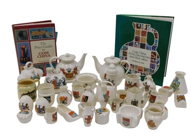 Lot 166 - Various crested china, teapots, 12cm...