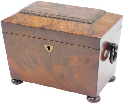Lot 218 - An early 19thC flame mahogany sarcophagus...