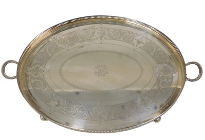 Lot 225 - An early 20thC silver plated galleried...