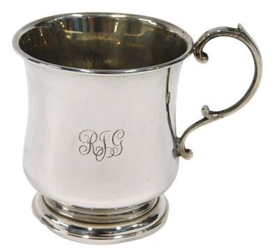 Lot 243 - A George VI silver mug, by the Adie Brothers,...
