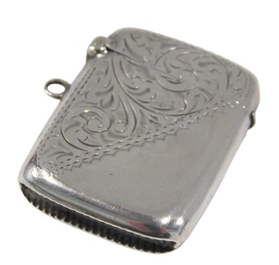 Lot 247 - A George V silver Vesta case, by Joseph...