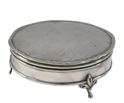 Lot 249 - An early 20thC powder box, partially engine...