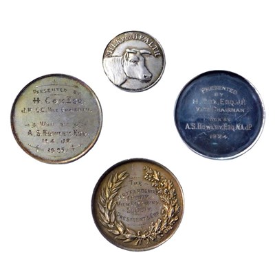 Lot 250 - Two silver medallions, The Hertfordshire...