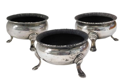 Lot 269 - A set of three early 20thC Irish silver open...