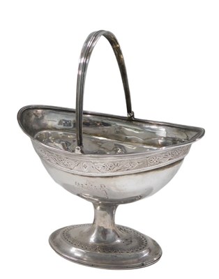 Lot 273 - An 18thC Dublin silver basket, with strapwork...