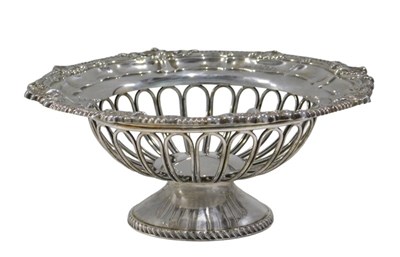 Lot 276 - An Edward VII silver pierced dish, by James...