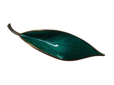 Lot 316 - A Norwegian David Anderson enamel leaf bar...