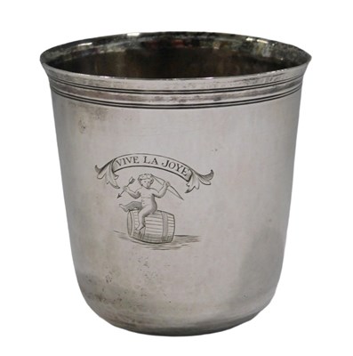 Lot 281 - A 19thC beaker, probably French, crested and...