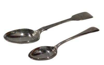 Lot 283 - A Victorian silver teaspoon, fiddle pattern,...
