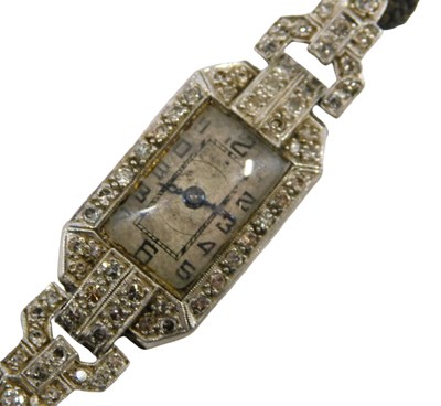 Lot 87 - An Art Deco lady's cocktail watch, the case...