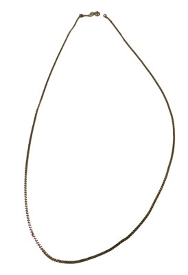 Lot 88 - A 9ct gold fine link neck chain, 44cm long, 1.9g.