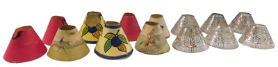 Lot 289 - A set of six light shades, each of tapering...