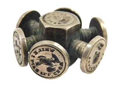 Lot 52 - A Victorian wheel seal, with multiple wax...