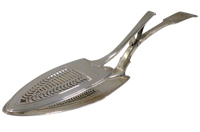 Lot 54 - A pair of late George III silver asparagus...