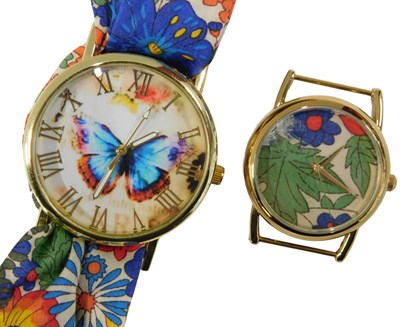 Lot 352 - A Liberty's ladies wristwatch head, decorated...
