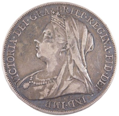 Lot 444 - A Queen Victoria silver crown 1900.