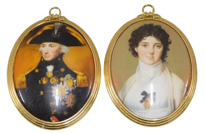 Lot 447 - A National Maritime Museum portrait miniature...