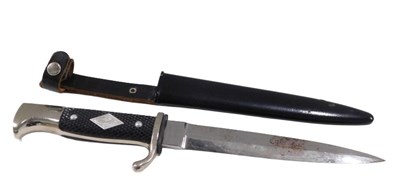 Lot 463 - A Linder Messer Whitby dagger, bayonet type...