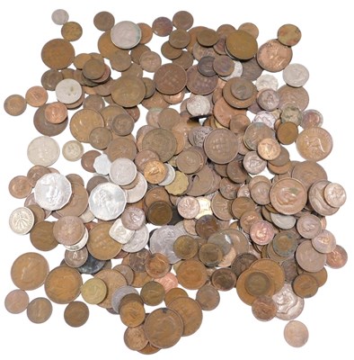 Lot 333 - Various coins, pre-decimal and others, GB, low...