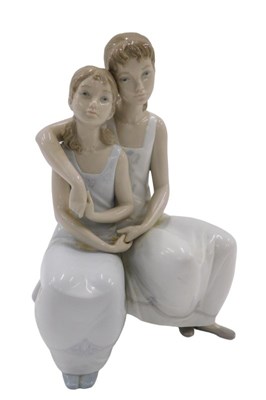 Lot 472 - A Lladro figure group My Sister My Friend,...