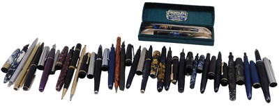 Lot 339 - Various fountain and other pens, Parker and...