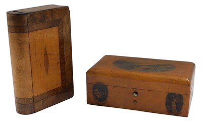 Lot 391 - A late 19thC Mauchline ware jewellery...