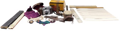 Lot 424 - Cameras, a Kodak Retinette camera in brown...