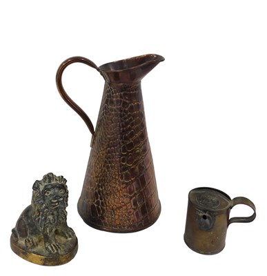 Lot 547 - An early 20thC Joseph Sankey copper jug, of...