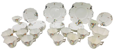 Lot 540 - A 20thC Atlas china part tea service, Art Deco...