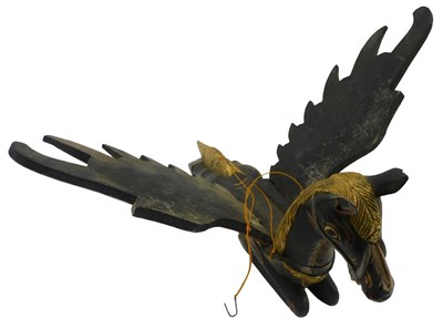 Lot 549 - A 20thC Balinese wooden flying Pegasus or...